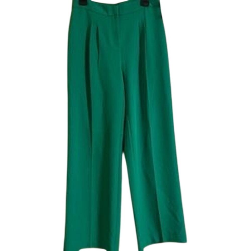 Carole Wren Emerald Green Wide Leg Pants- Size 10 - Picture 2 of 8